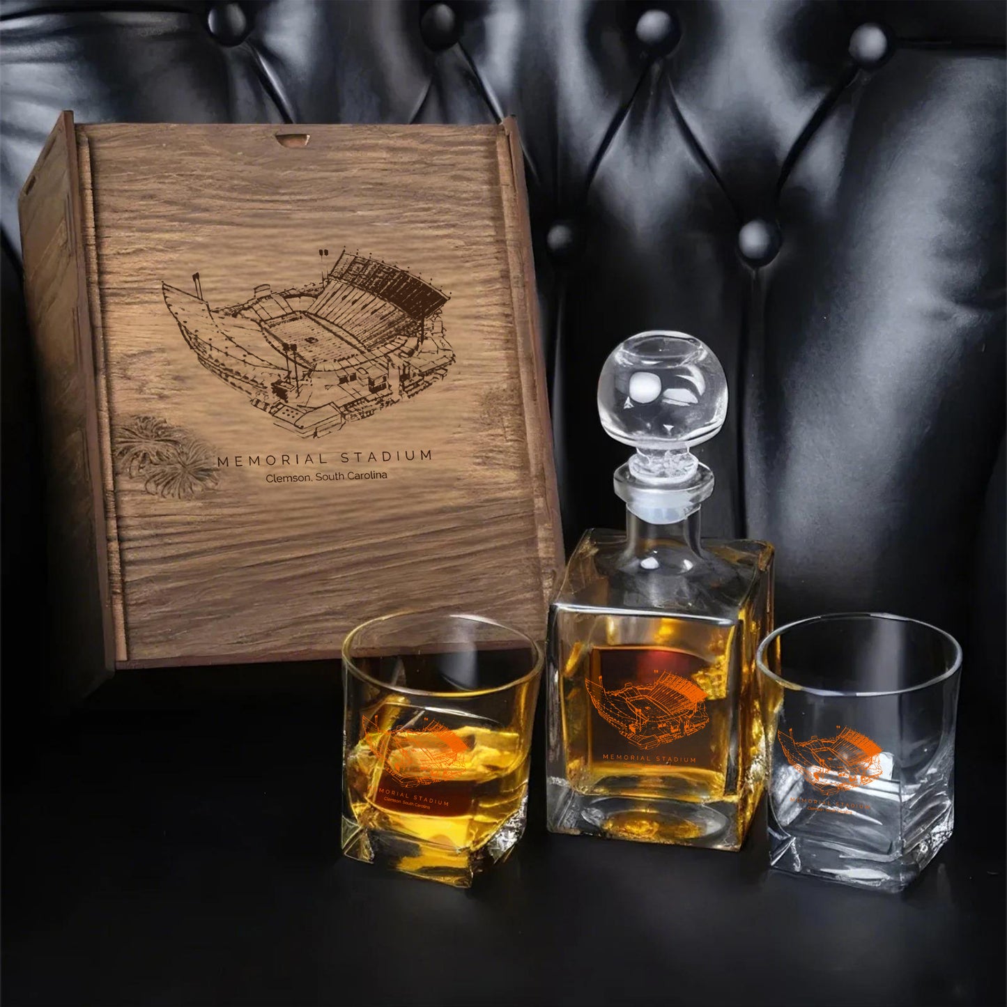 Memorial Stadium (Clemson) -Clemson Tigers football Whiskey Cup Set Series