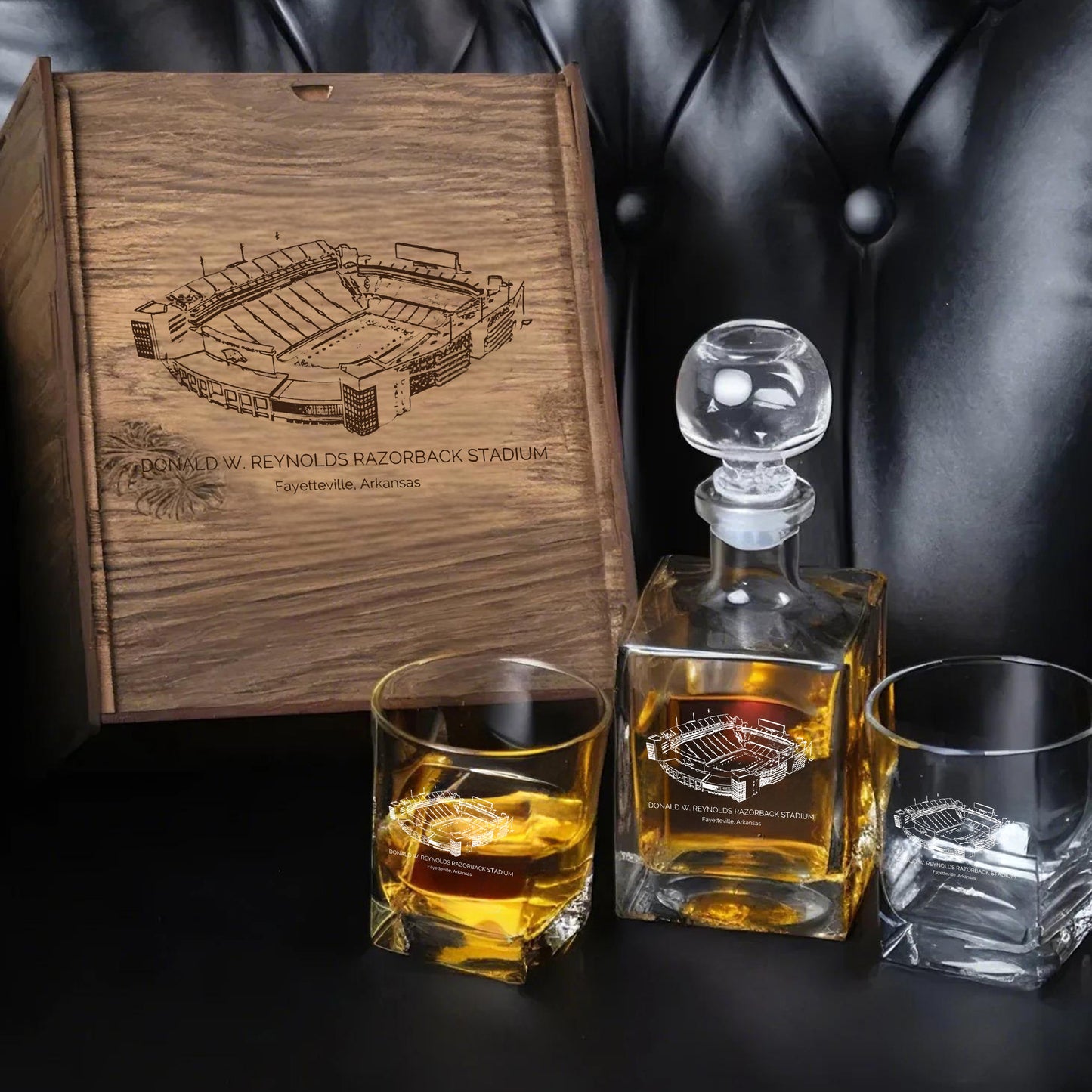 Donald W. Reynolds Razorback Stadium - Arkansas Razorbacks Whiskey Cup Set Series