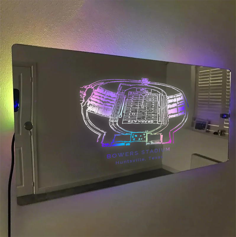 Bowers Stadium Mirror Light-Gifts For Sports Lovers、Sam Houston Bearkats