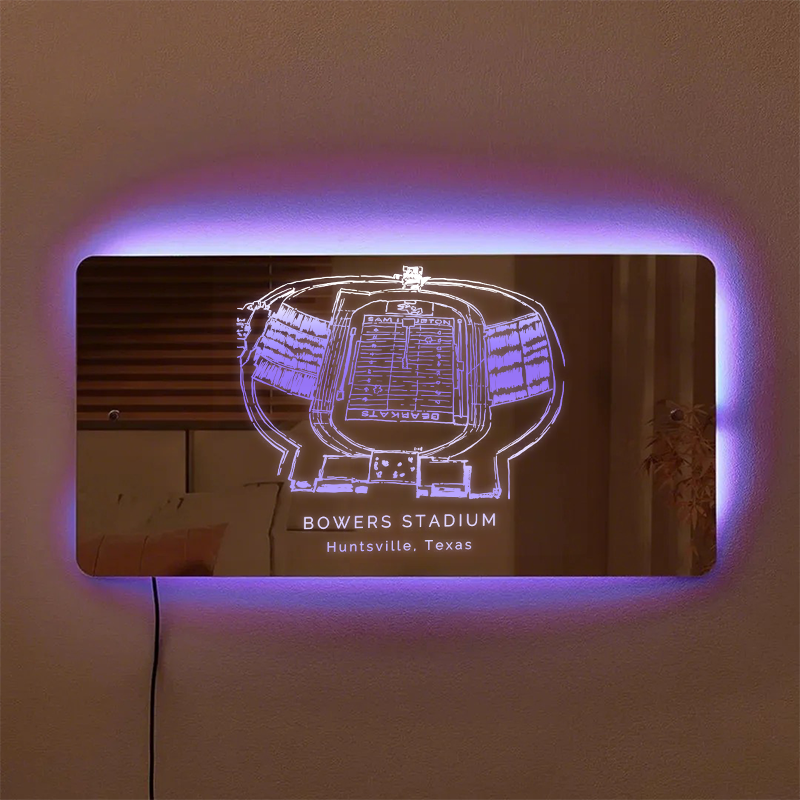 Bowers Stadium Mirror Light-Gifts For Sports Lovers、Sam Houston Bearkats