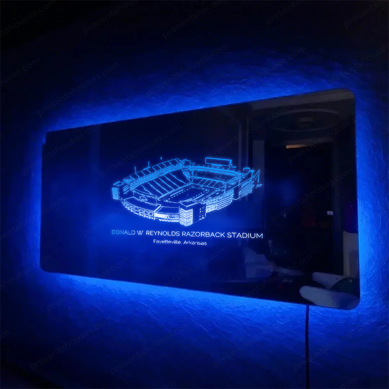 Donald W. Reynolds Razorback Stadium Mirror Light-Gifts For Sports Lovers