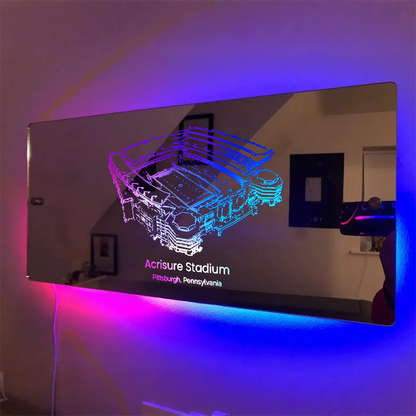 Acrisure Stadium Mirror Light-Gifts For Sports Lovers、Pittsburgh Steelers 、University of Pittsburgh Panthers